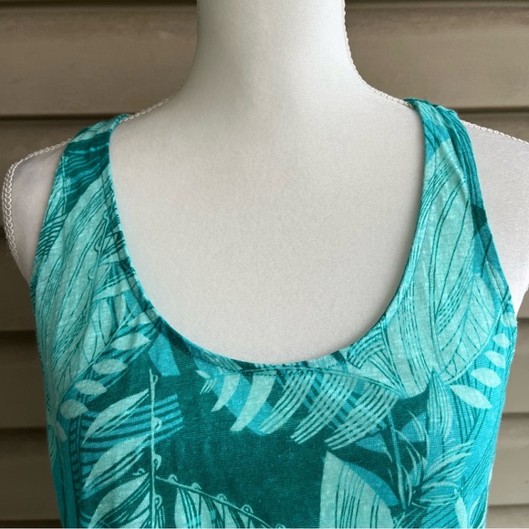 •Stylus• 100% Linen Tropical Pattern Tank Top - Size Medium - Picture 3 of 8